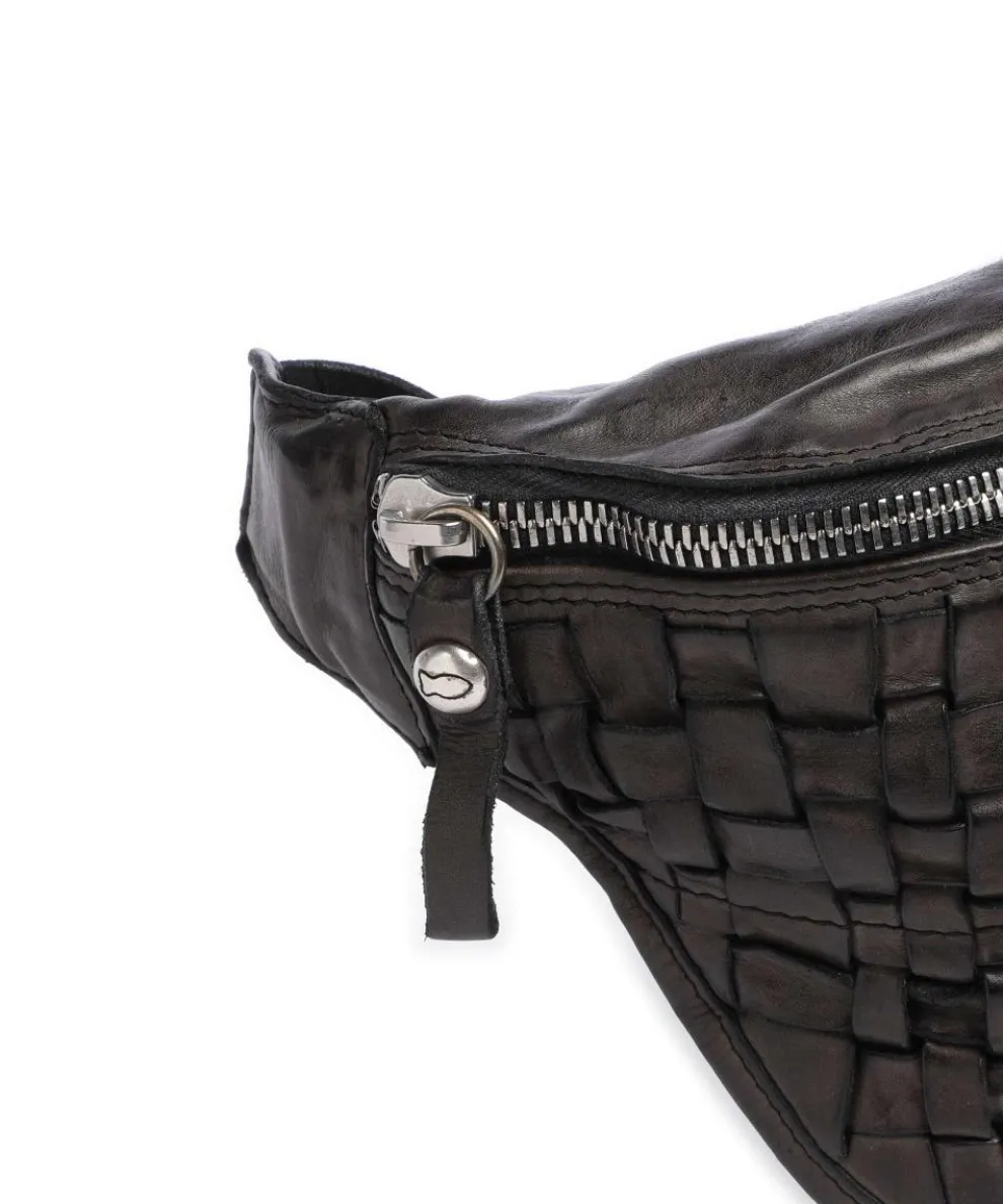 Gürteltasche fein genarbtes Rindsleder dunkelgrau