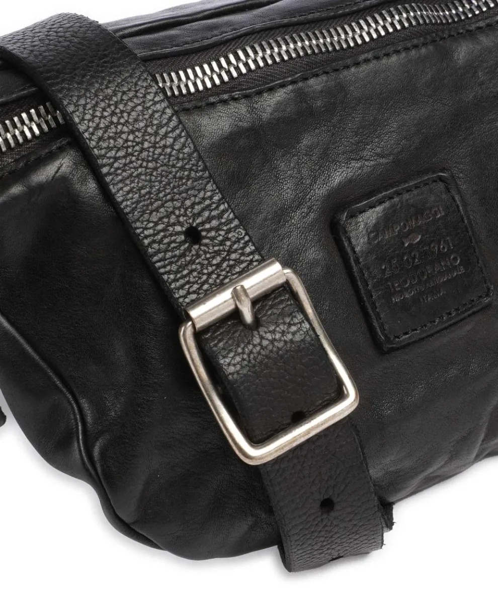 Gürteltasche fein genarbtes Rindsleder schwarz