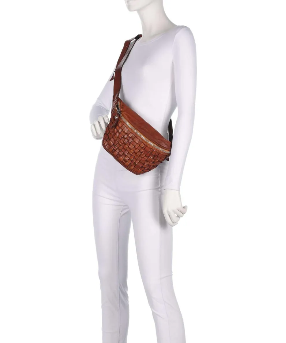 Gürteltasche fein genarbtes Rindsleder cognac