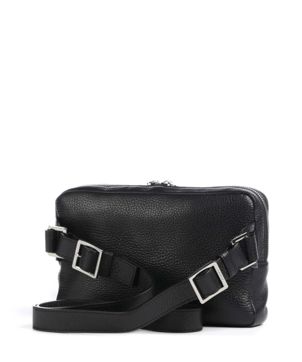 Gürteltasche genarbtes Kalbsleder schwarz