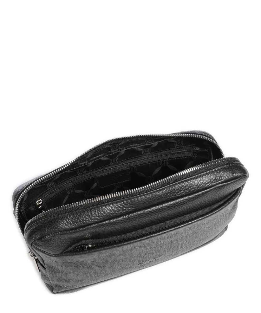 Gürteltasche genarbtes Kalbsleder schwarz