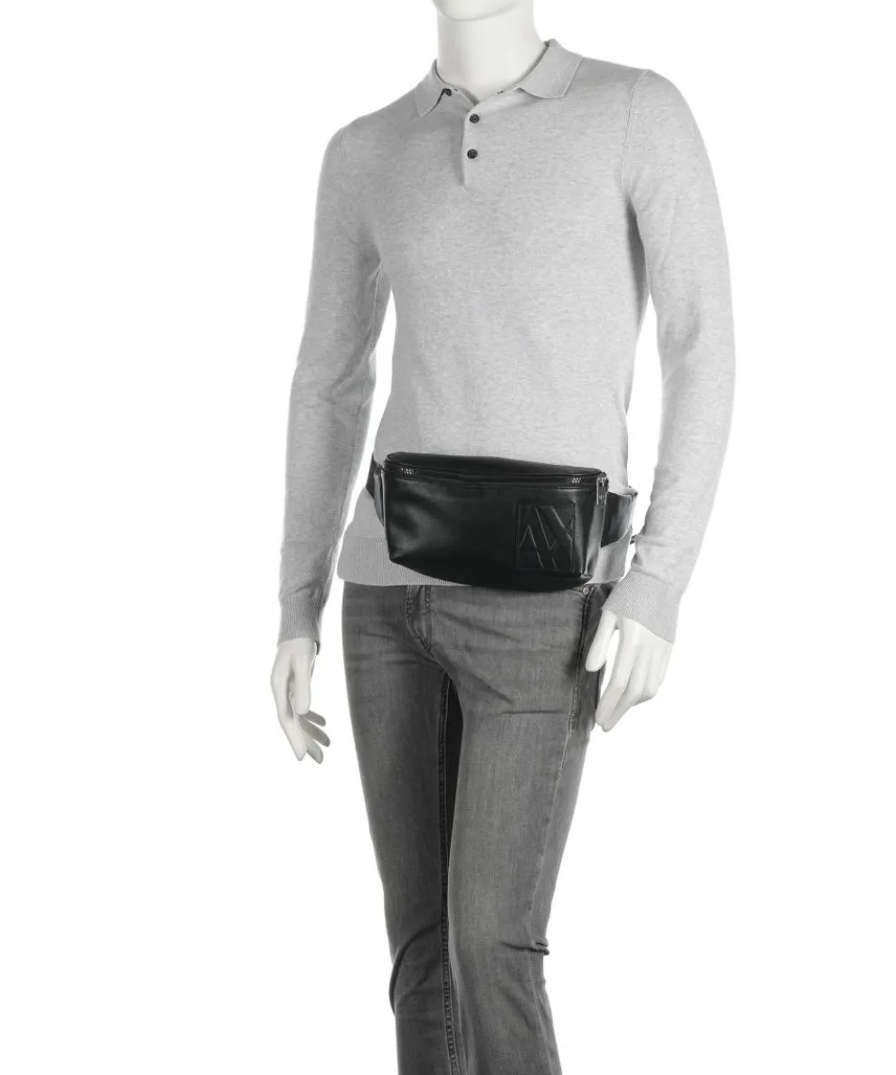 Gürteltasche Lederimitat schwarz