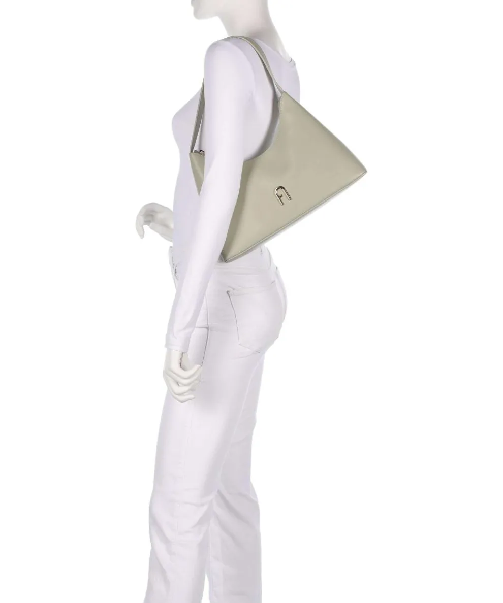 Diamante S Schultertasche Leder pistazie