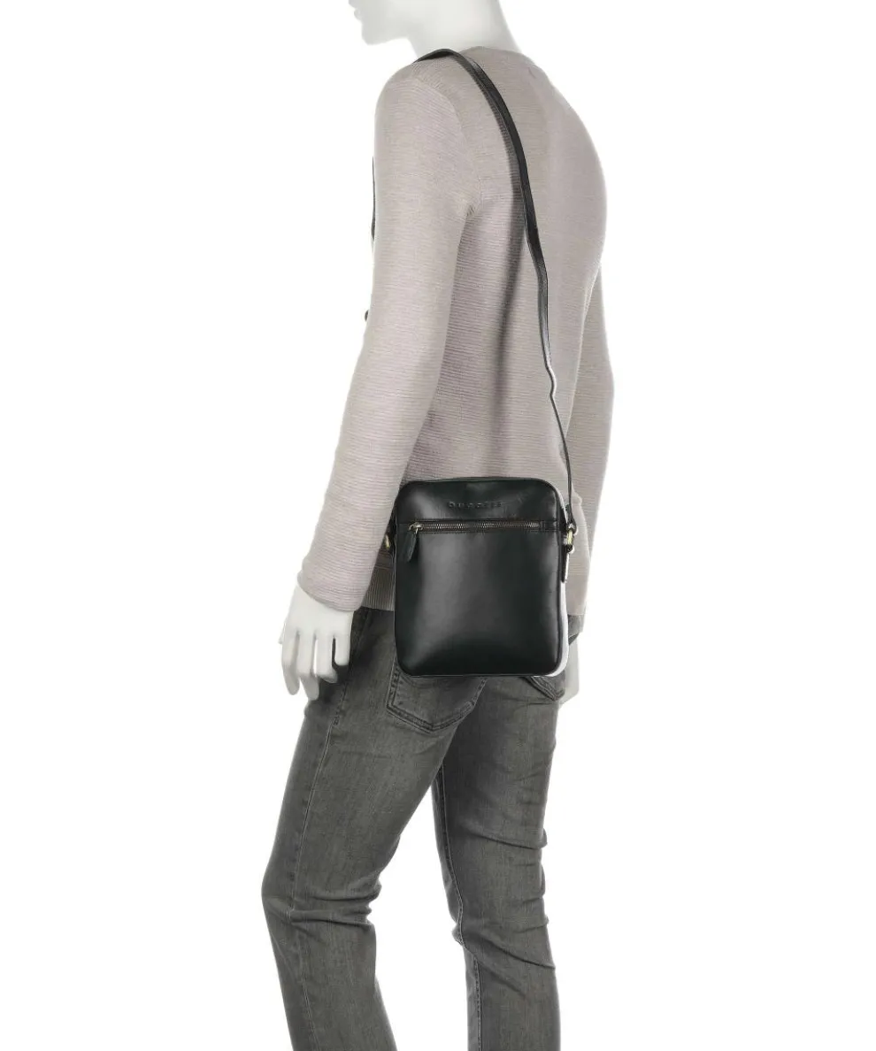 Remo Umhängetasche fein genarbtes Rindsleder schwarz