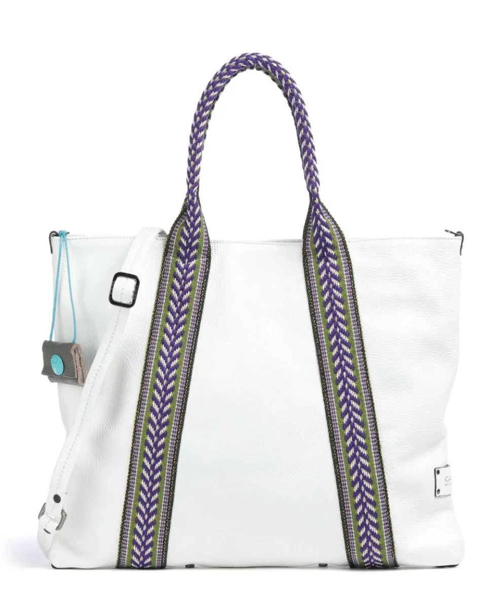 Guadalupe Lydia Shopper genarbtes Kalbsleder weiß