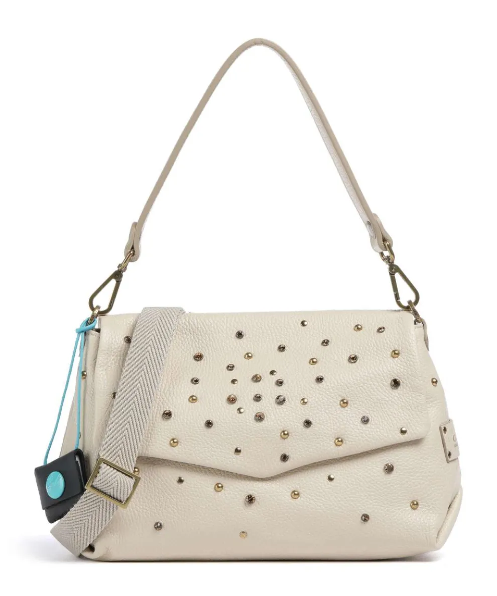 Guadalupe Nihan Schultertasche genarbtes Kalbsleder beige