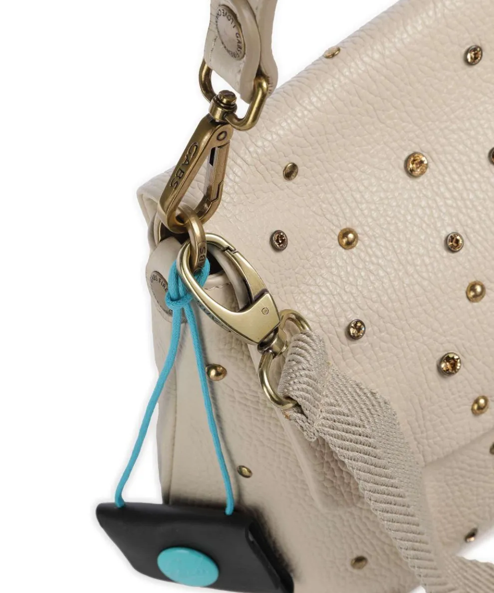 Guadalupe Nihan Schultertasche genarbtes Kalbsleder beige