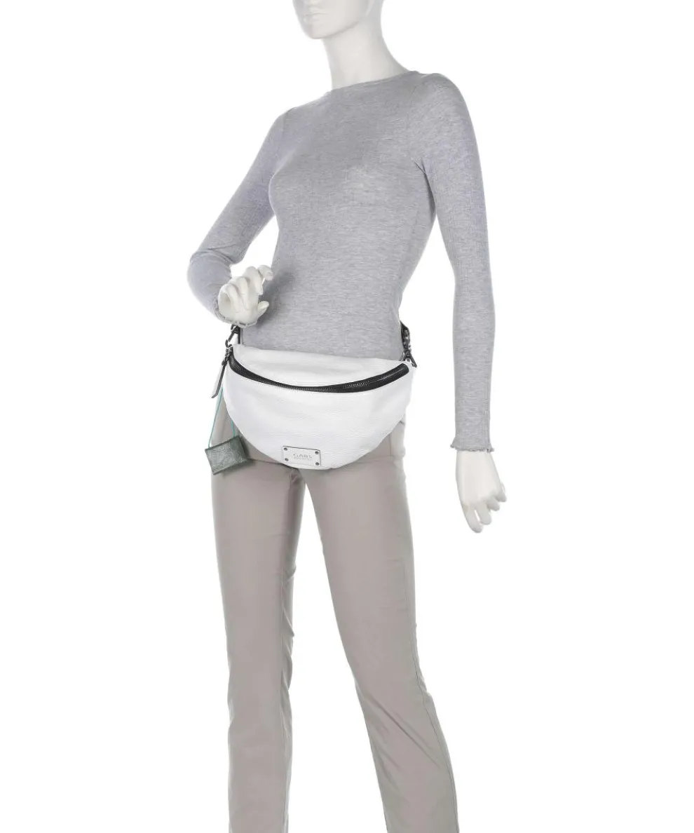 Guadalupe Orlanda Gürteltasche genarbtes Kalbsleder weiß