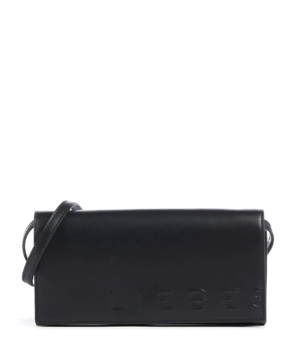 Paper Bag Logo Carter XS Umhängetasche glattes Leder schwarz