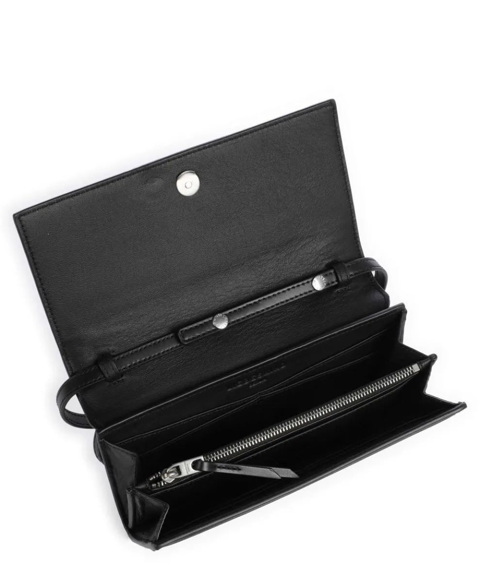 Paper Bag Logo Carter XS Umhängetasche glattes Leder schwarz