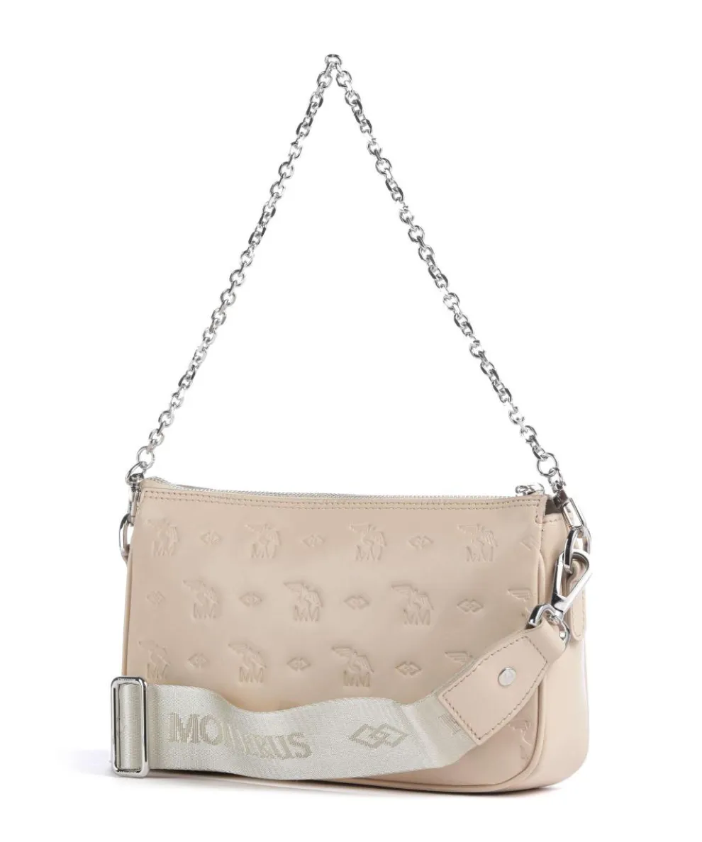 Stampato Zell Schultertasche Kalbsleder beige
