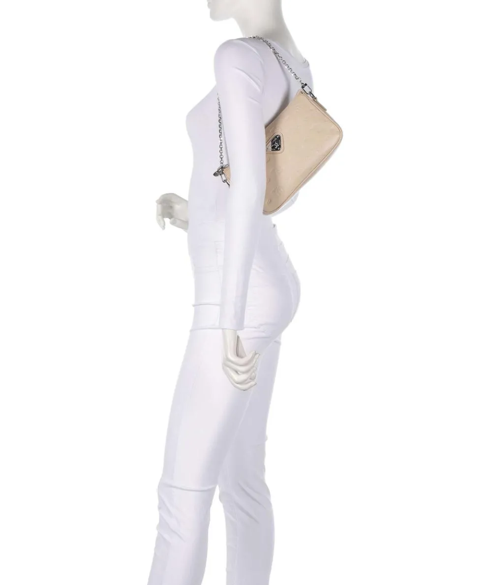 Stampato Zell Schultertasche Kalbsleder beige