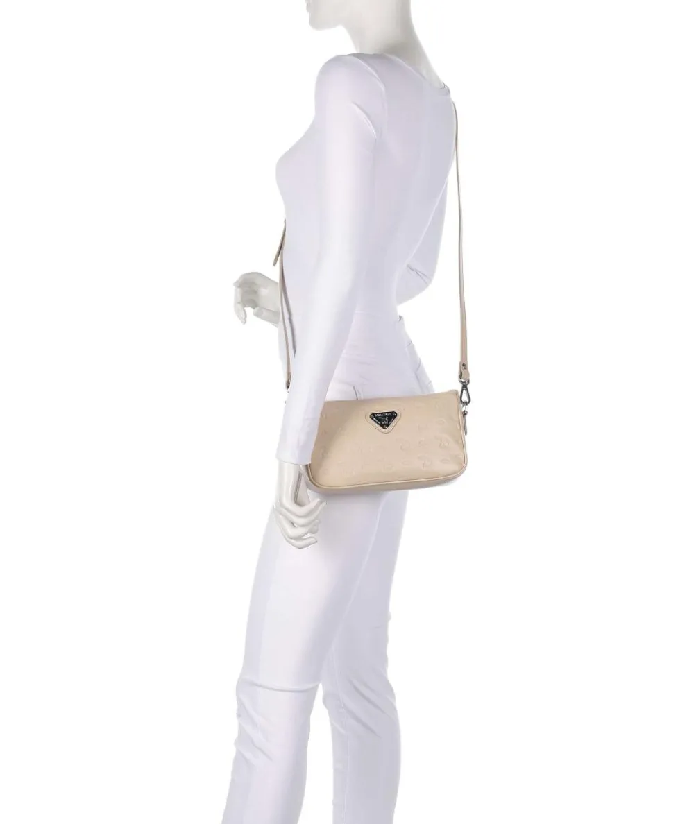 Stampato Zell Schultertasche Kalbsleder beige