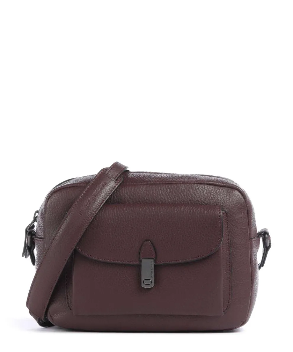 Philocalists Posh Umhängetasche genarbtes Leder bordeaux