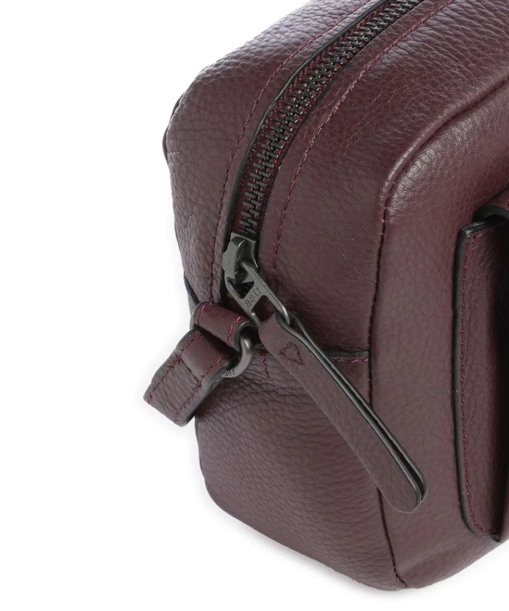 Philocalists Posh Umhängetasche genarbtes Leder bordeaux