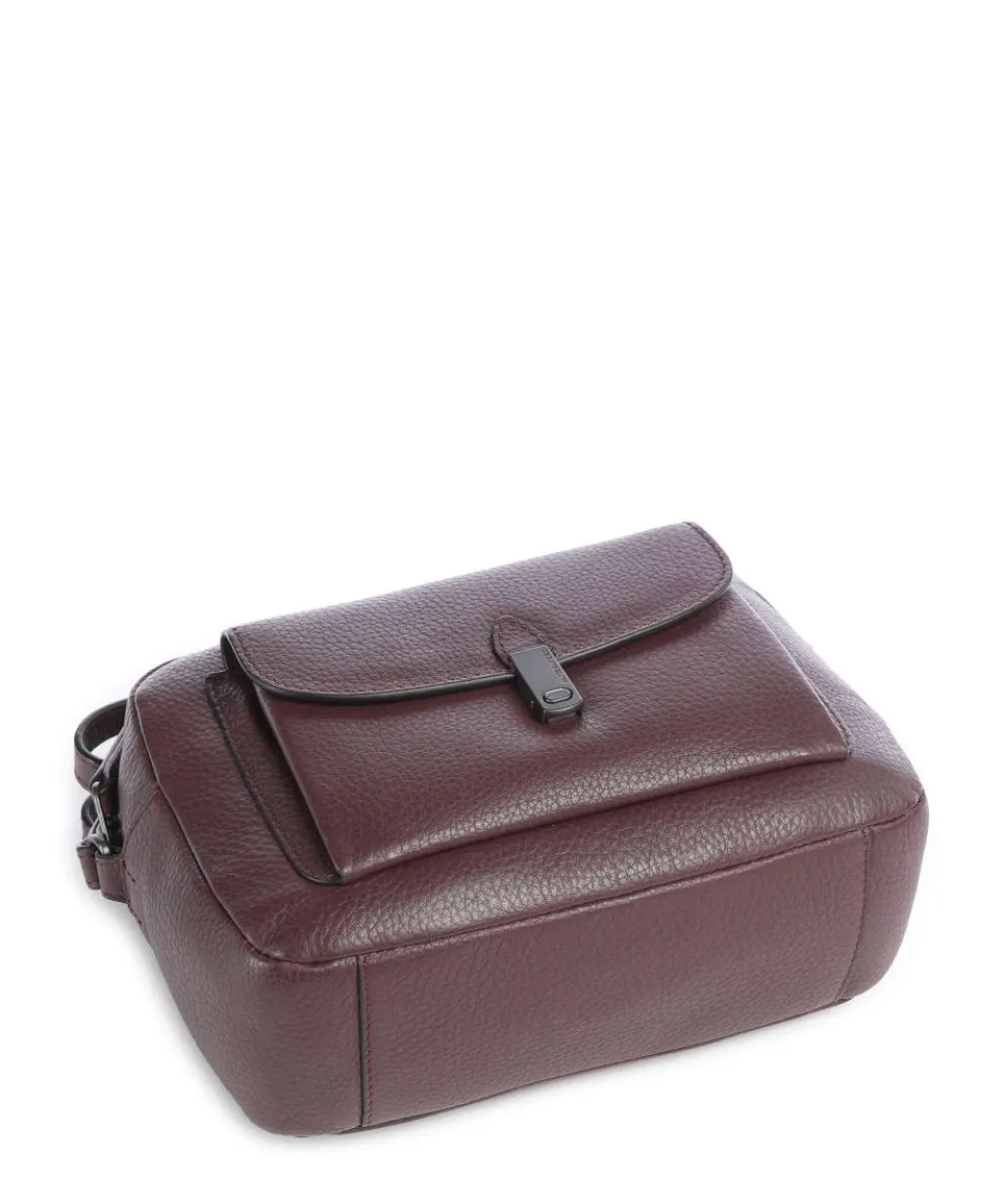 Philocalists Posh Umhängetasche genarbtes Leder bordeaux