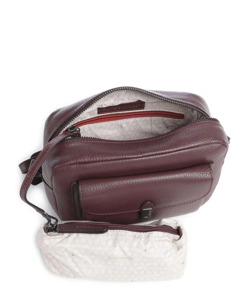 Philocalists Posh Umhängetasche genarbtes Leder bordeaux