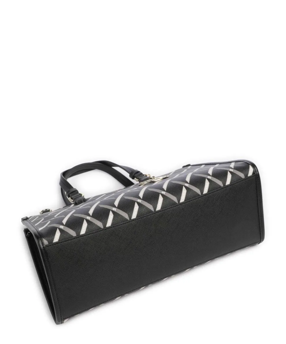 Gynger Logo M Handtasche Lederimitat schwarz