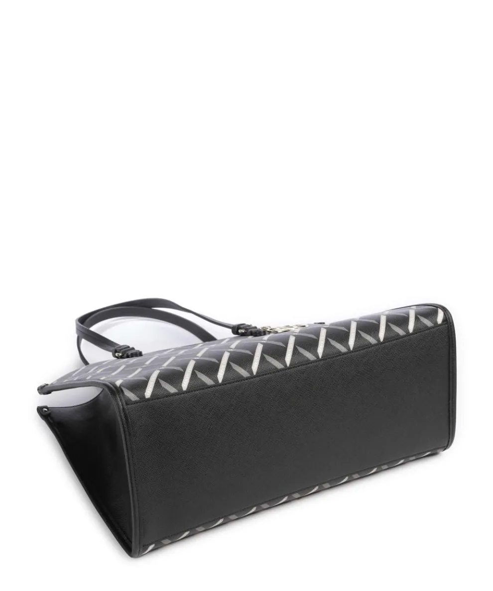 Gynger Logo Shopper Lederimitat schwarz