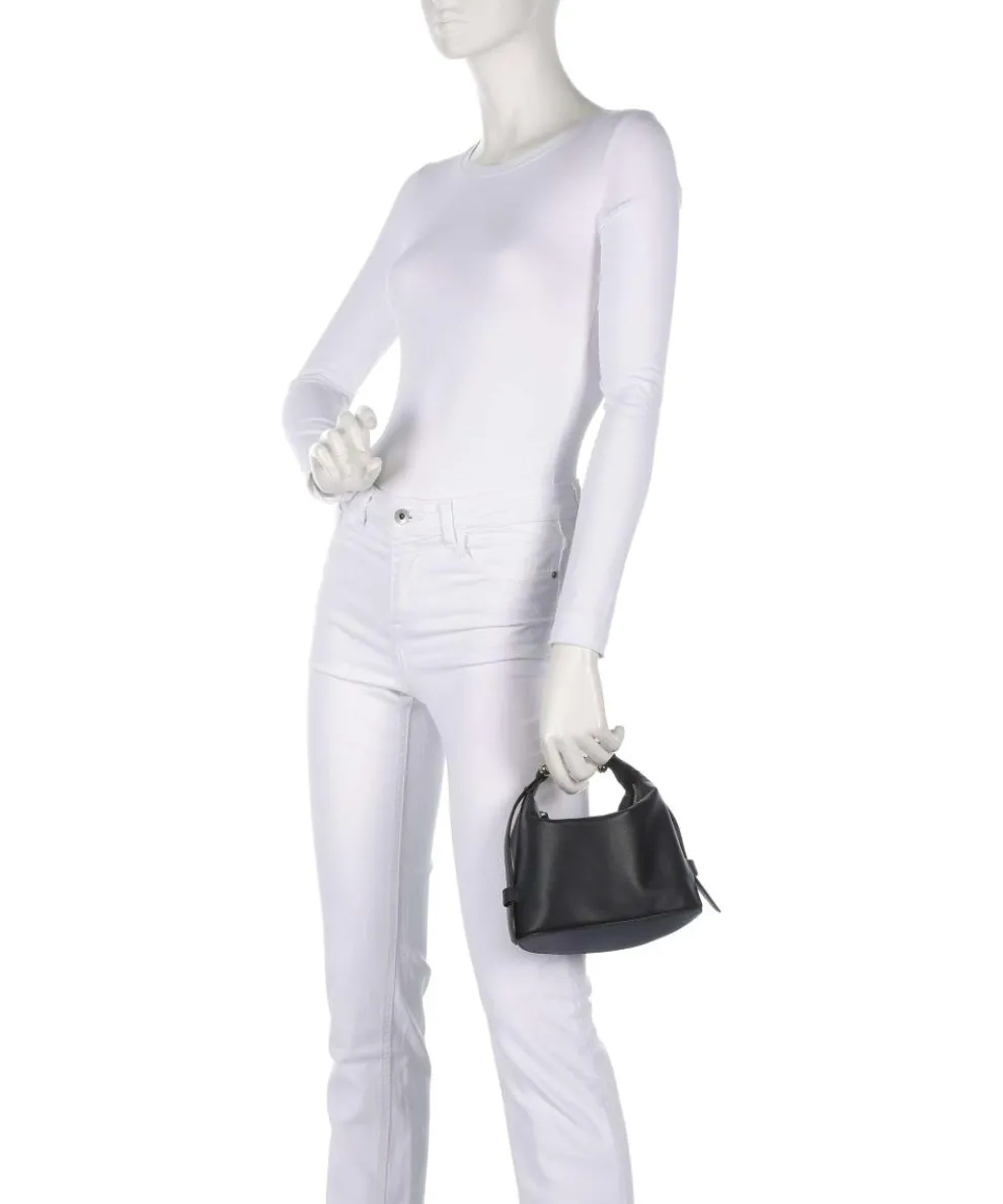 Nuvola Mini Handtasche fein genarbtes Kalbsleder schwarz