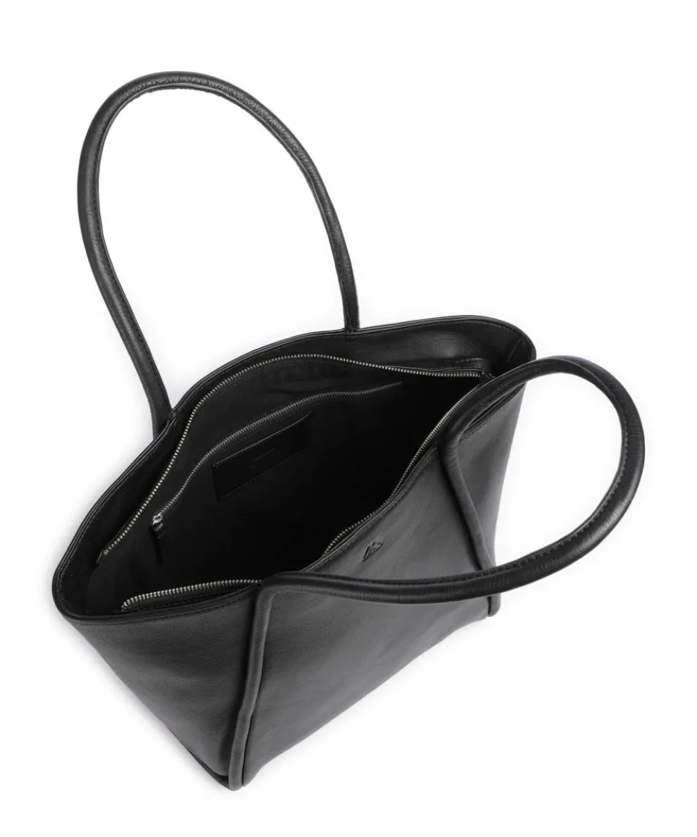 Carole Shopper genarbtes Rindsleder schwarz