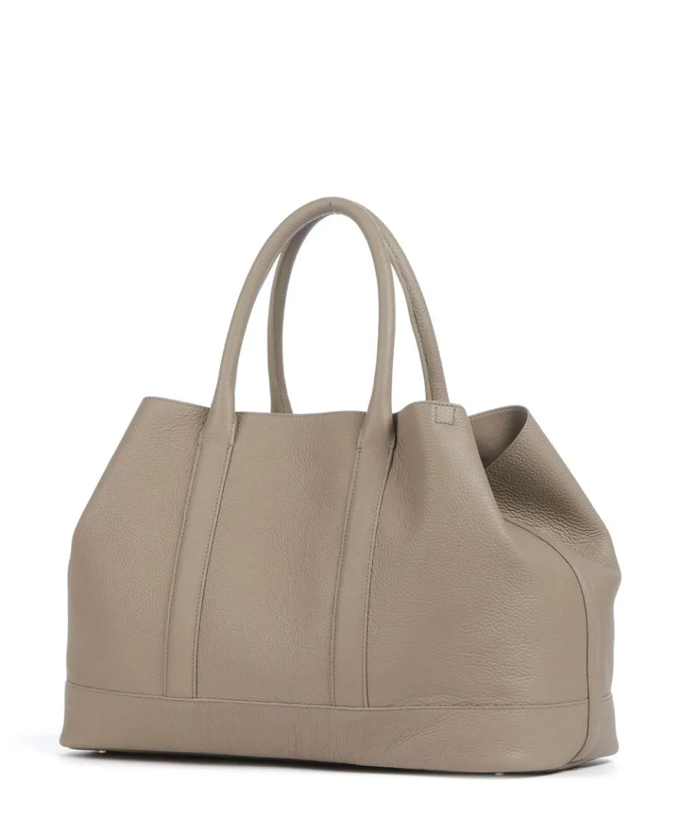 Bozen Theresa Shopper genarbtes Rindsleder taupe
