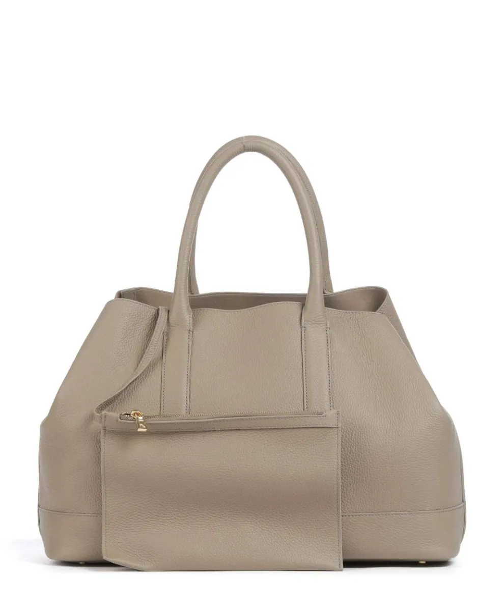 Bozen Theresa Shopper genarbtes Rindsleder taupe