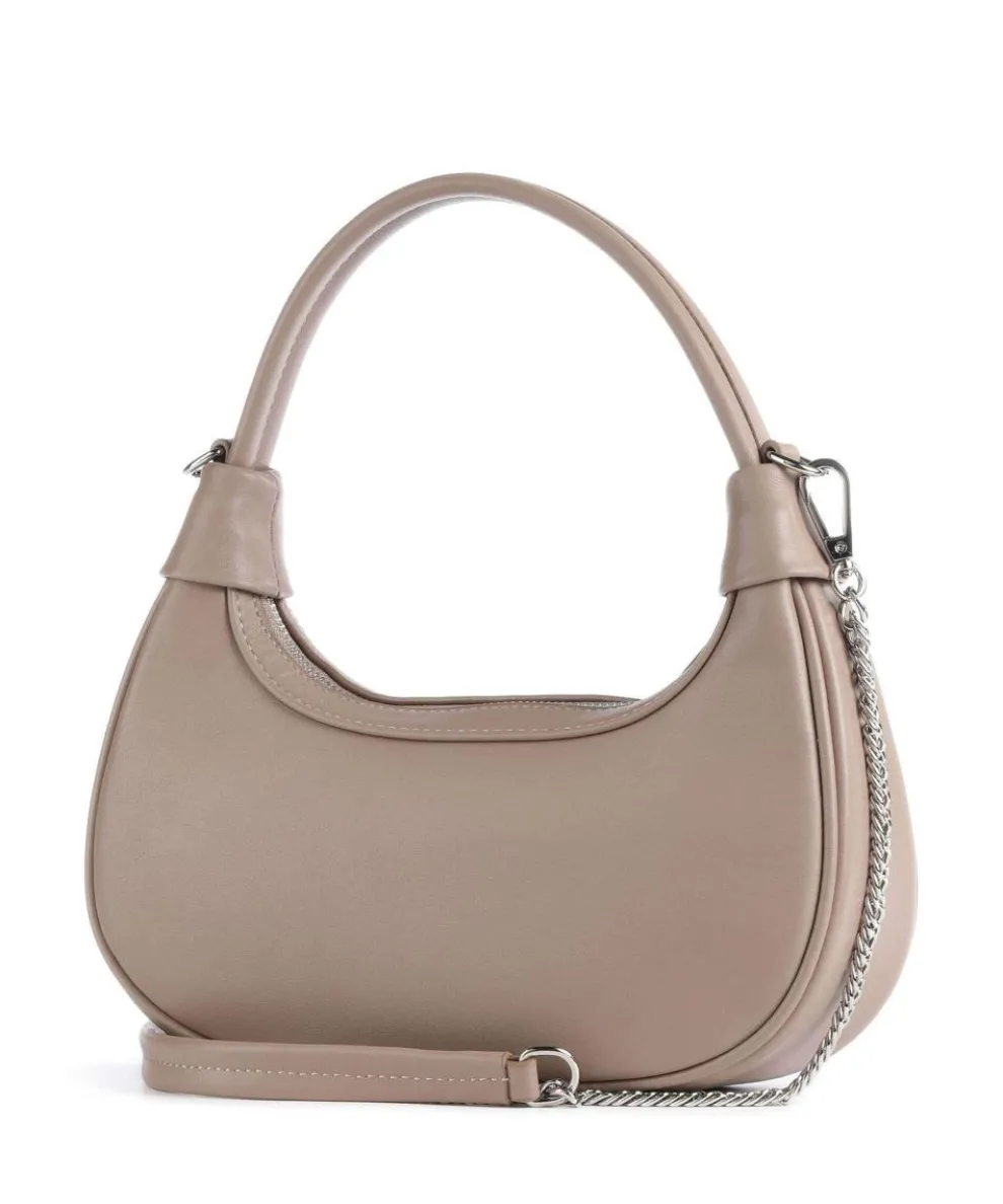 Donna Aura Schultertasche weiches Rindsleder taupe