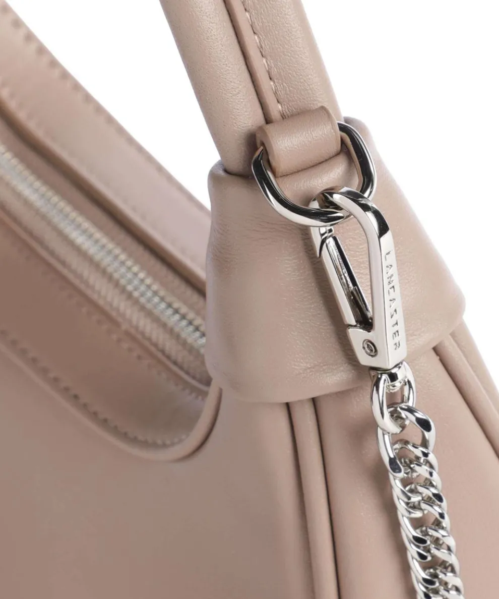 Donna Aura Schultertasche weiches Rindsleder taupe