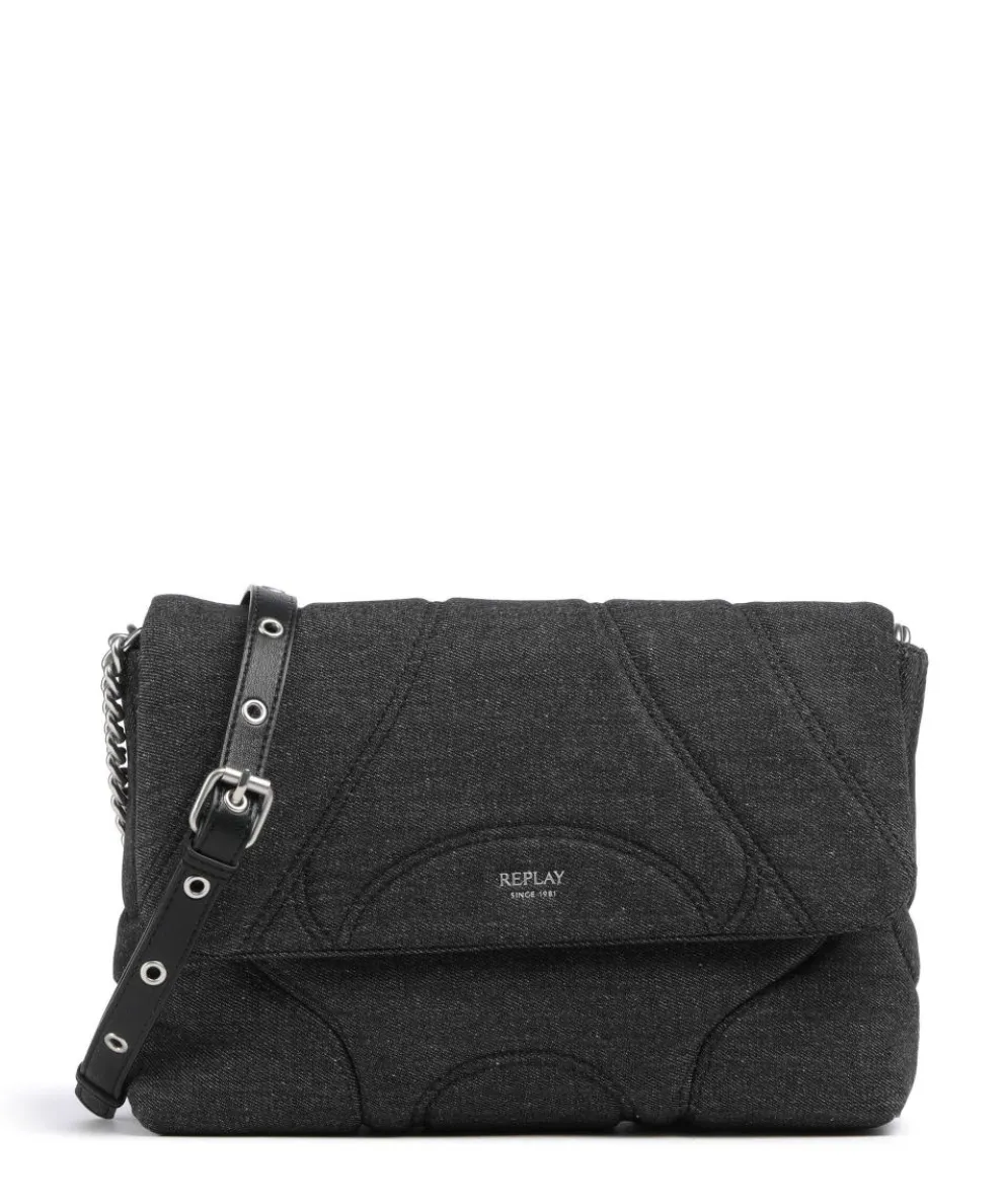 Schultertasche Baumwolle anthrazit