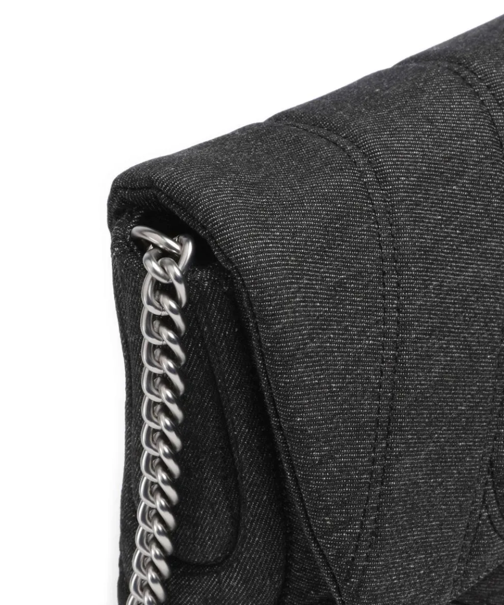 Schultertasche Baumwolle anthrazit