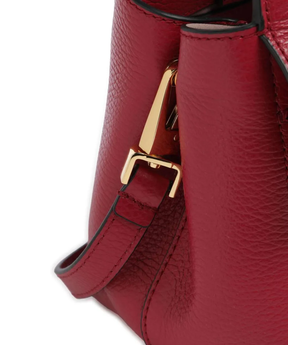 Arlettis Handtasche genarbtes Rindsleder rot