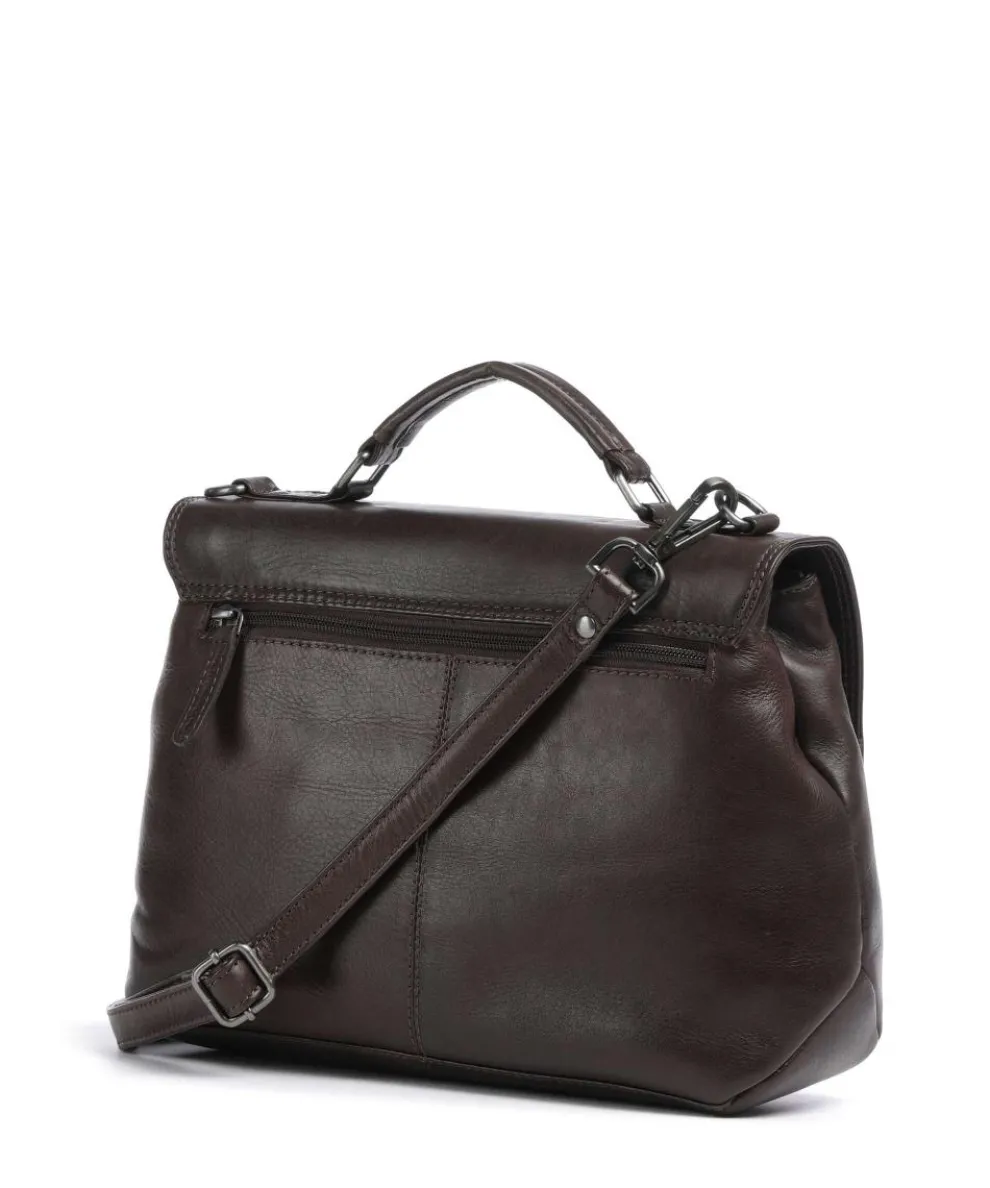 Novum Renata Umhängetasche Rindsleder dunkelbraun