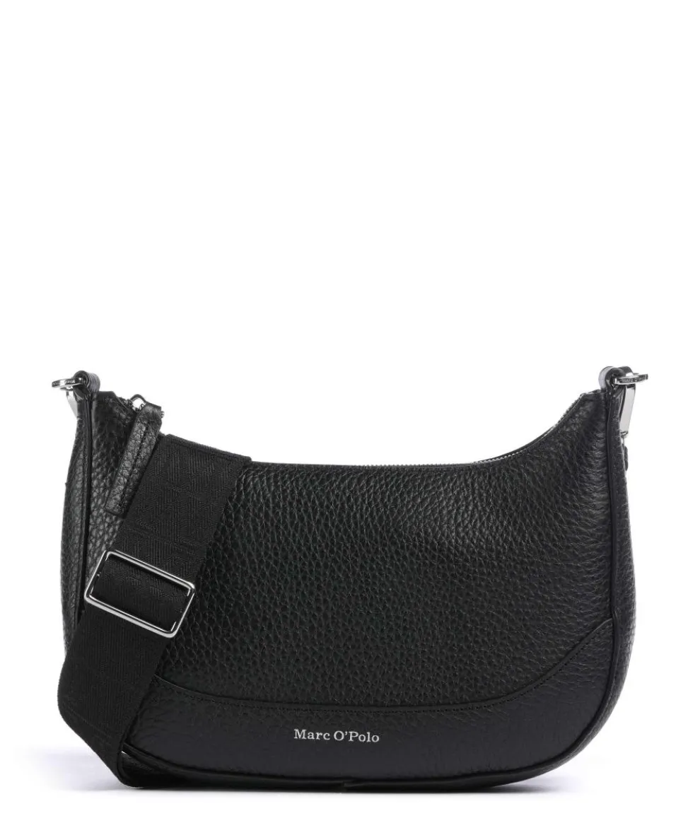 Bulan S Umhängetasche genarbtes Rindsleder schwarz