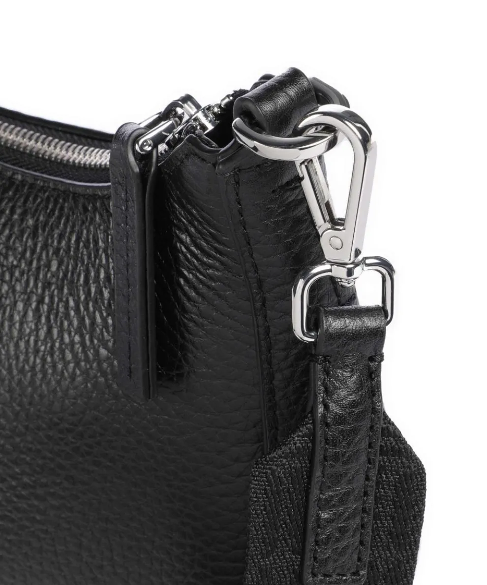 Bulan S Umhängetasche genarbtes Rindsleder schwarz