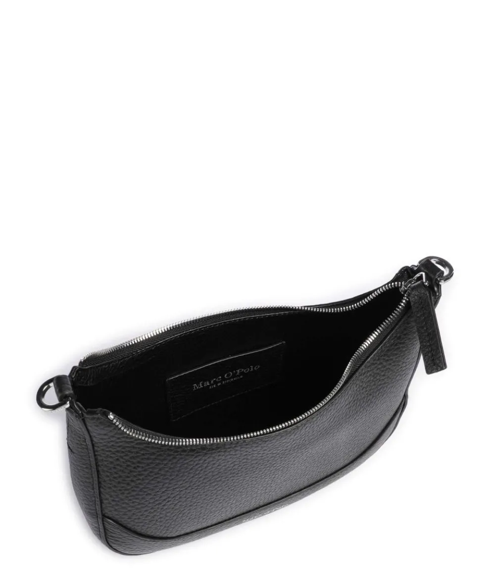 Bulan S Umhängetasche genarbtes Rindsleder schwarz