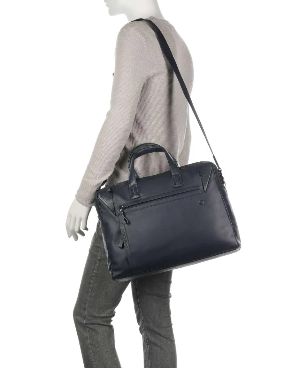 Pan Aktentasche 15″ fein genarbtes Rindsleder dunkelblau