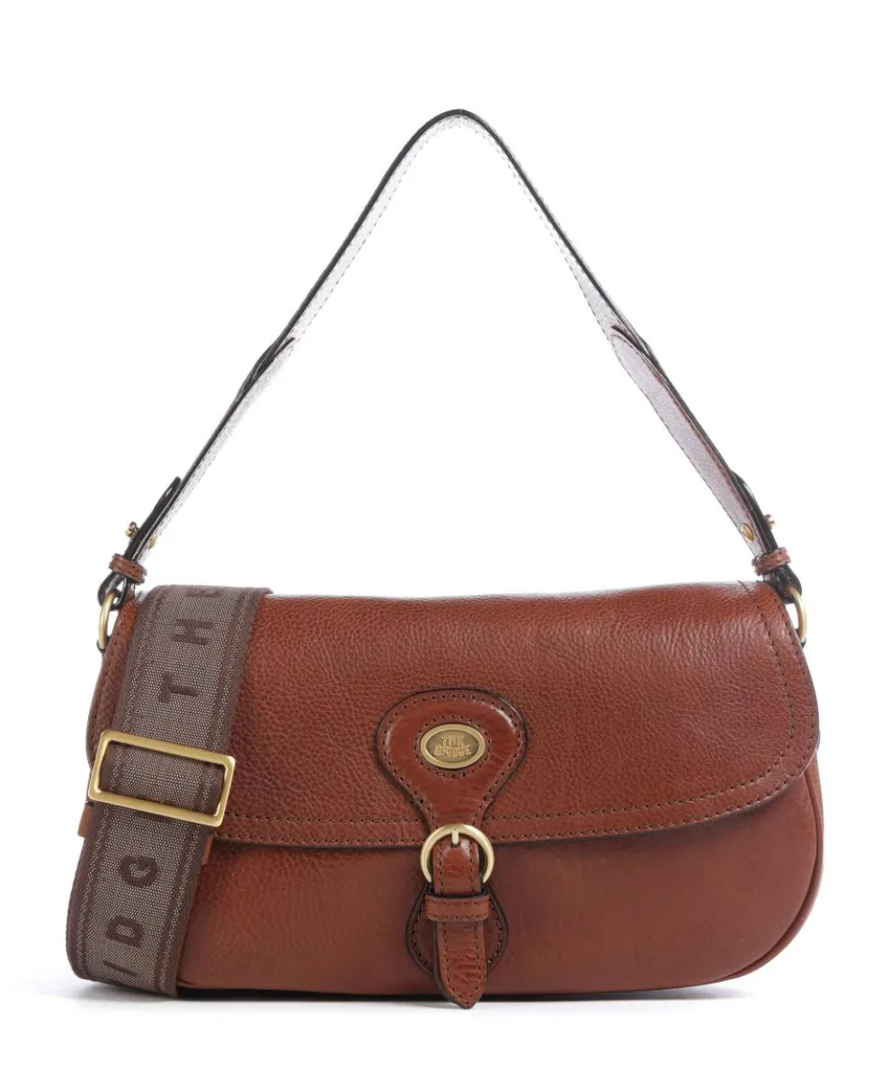 Isadora Schultertasche genarbtes Rindsleder braun