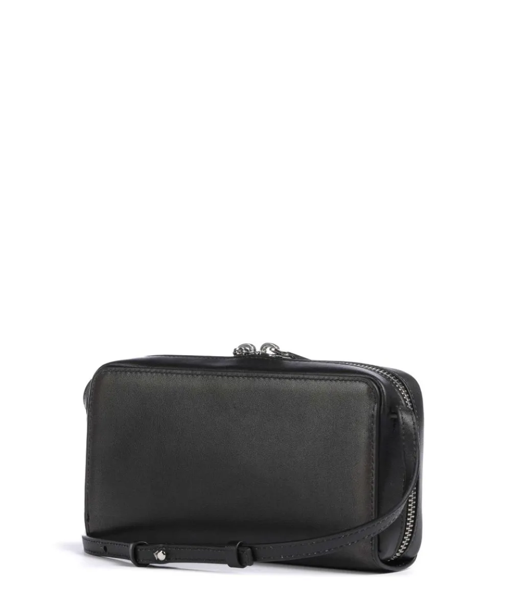 Lou Vintage Leather XS Geldbörse fein genarbtes Rindsleder schwarz