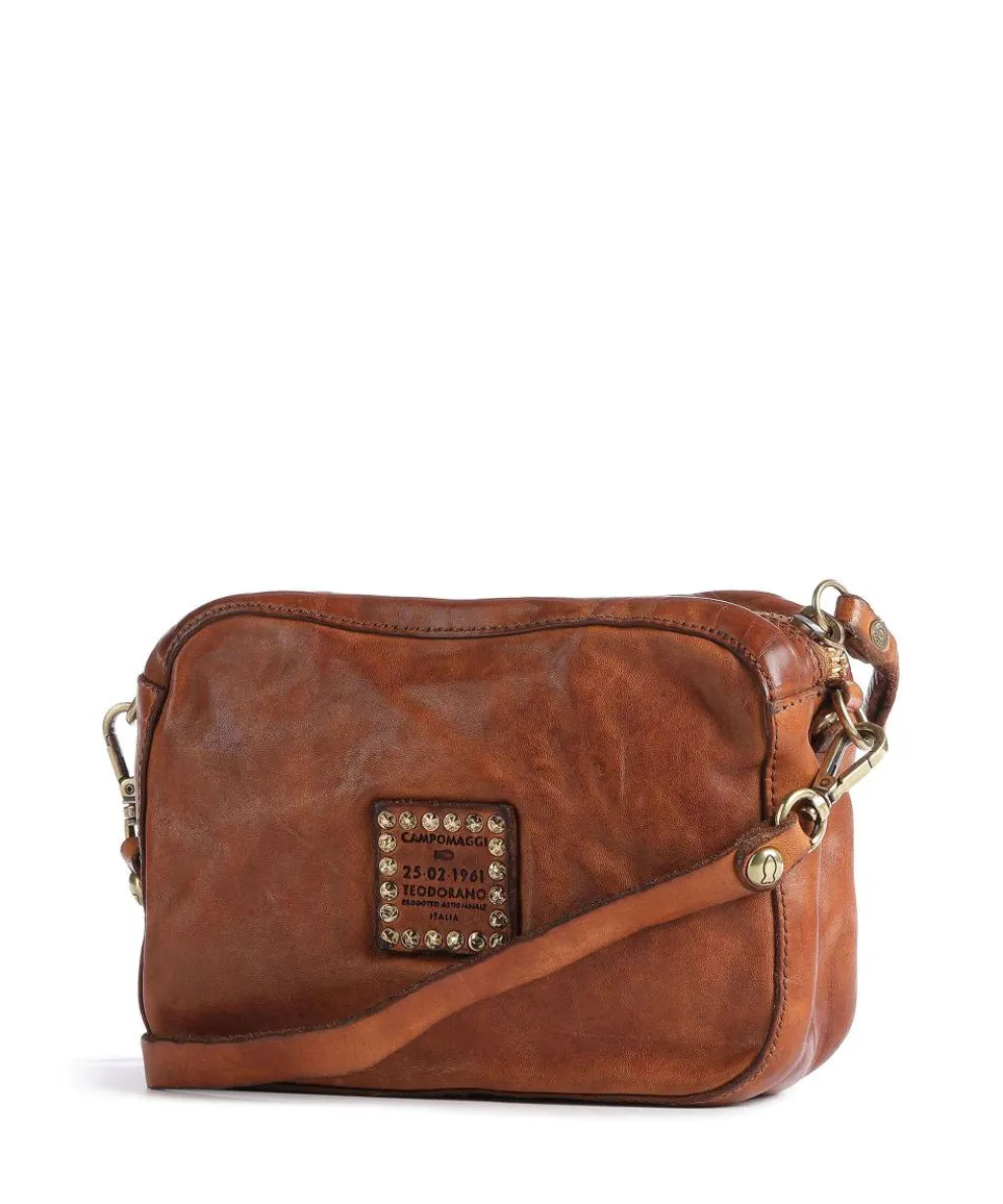 Prestige Umhängetasche fein genarbtes Rindsleder cognac