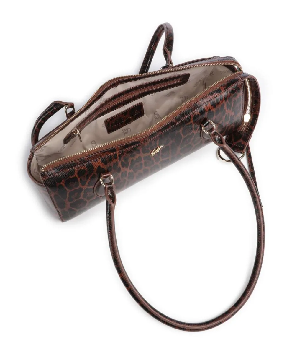 BREMIE-E Schultertasche Lederimitat braun