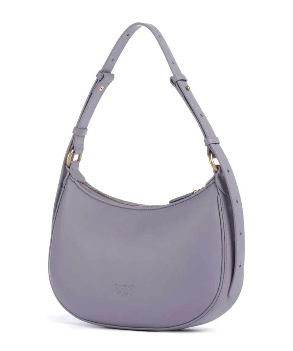 Half Moon Mini Schultertasche fein genarbtes Rindsleder lavendel