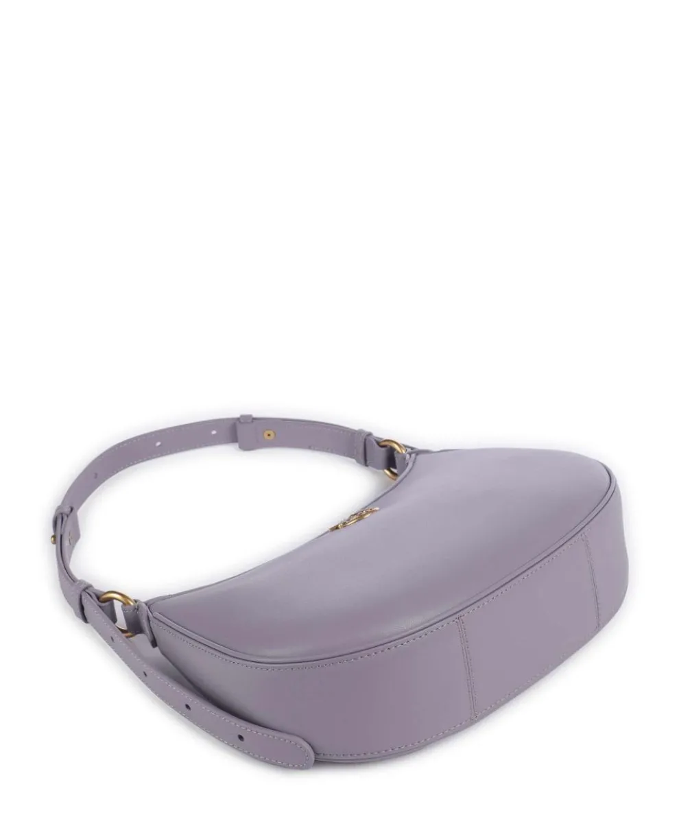 Half Moon Mini Schultertasche fein genarbtes Rindsleder lavendel