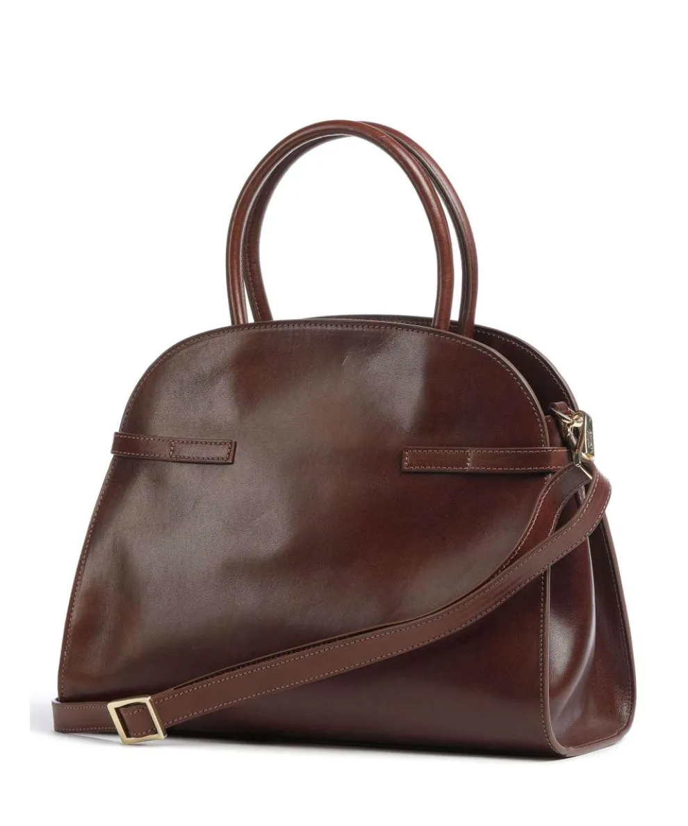 Hamal Handtasche fein genarbtes Rindsleder braun