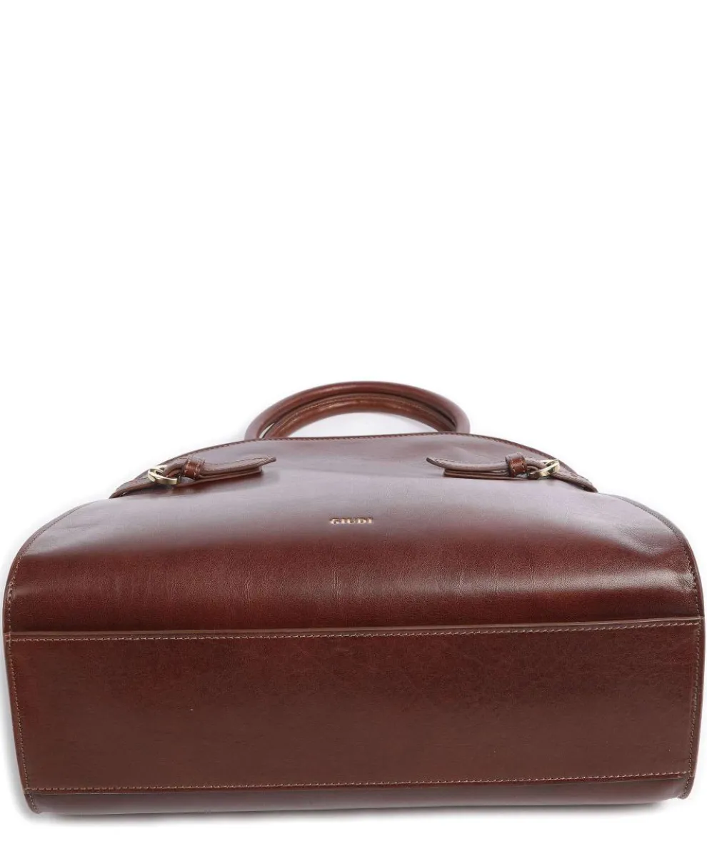 Hamal Handtasche fein genarbtes Rindsleder braun