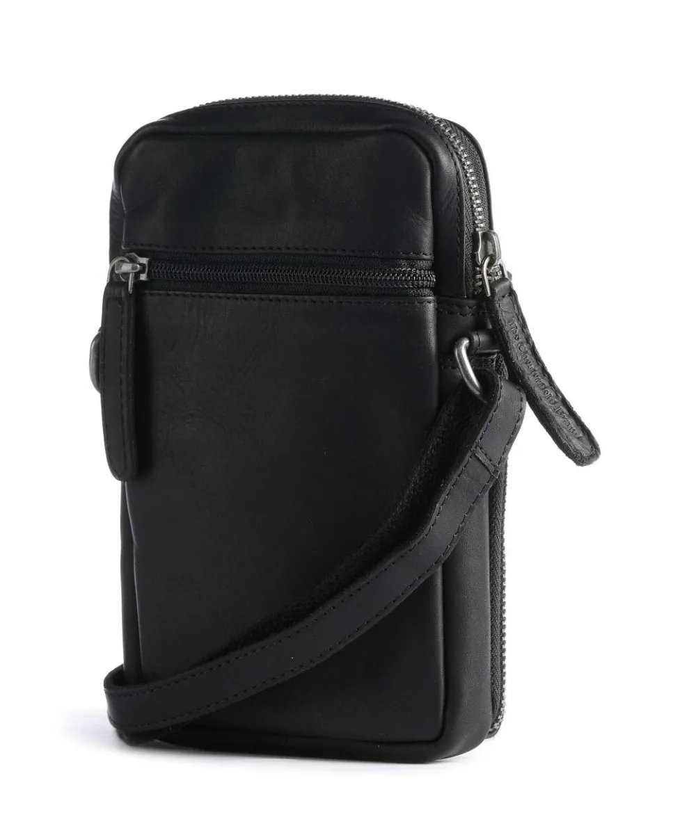 Hamilton Umhängetasche Pull-Up Rindsleder schwarz