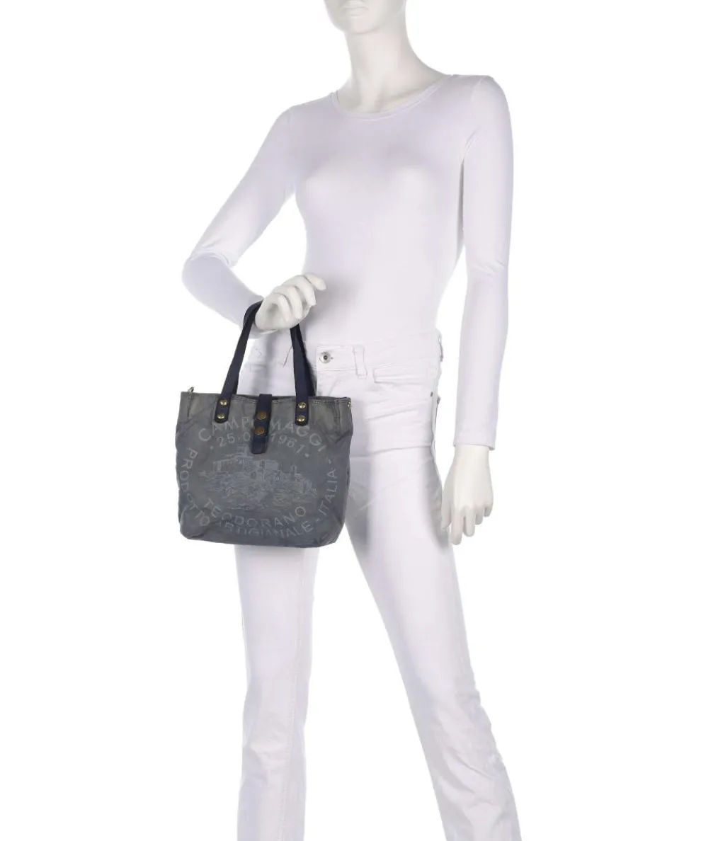 Handtasche Canvas blaugrau