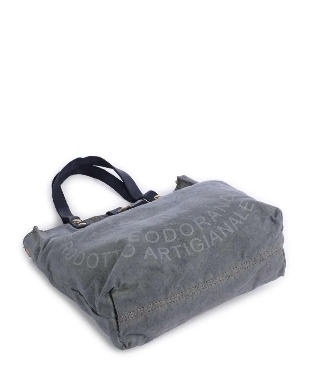 Handtasche Canvas blaugrau