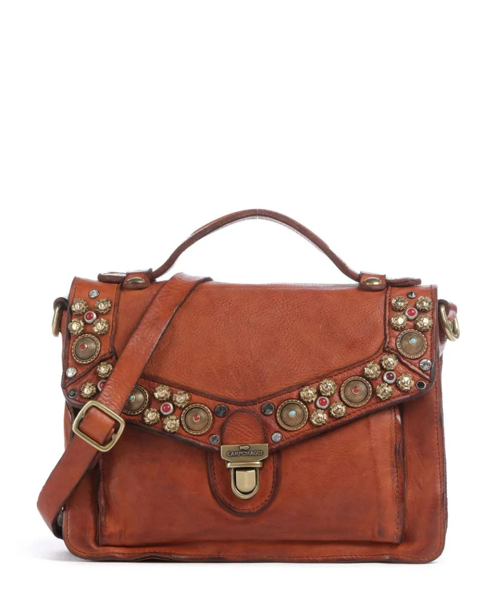 Handtasche fein genarbtes Rindsleder cognac