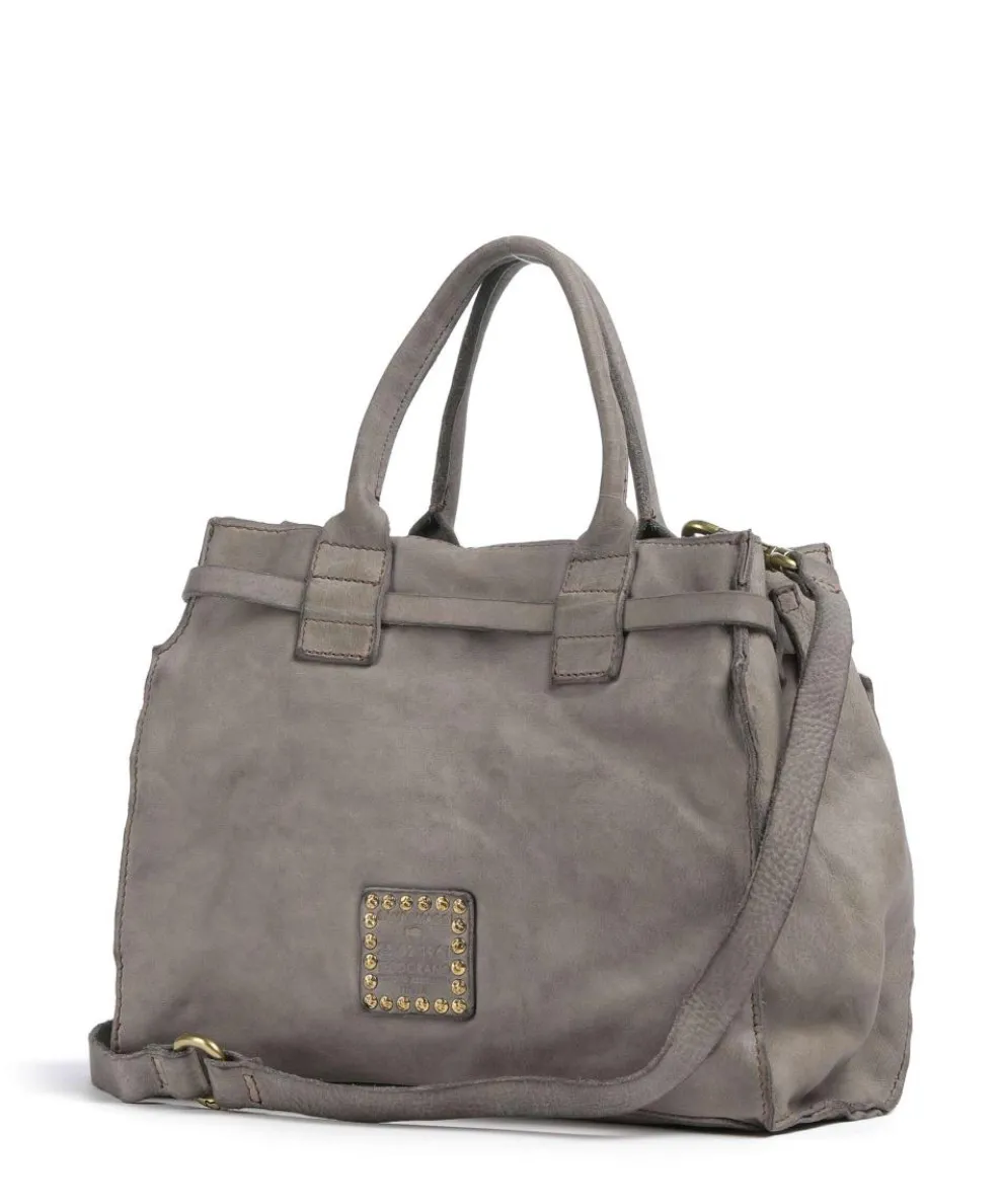 Handtasche fein genarbtes Rindsleder grau